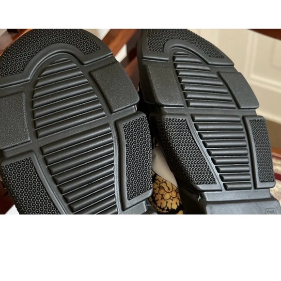 Versace Black and Gold Baroque Sandals - Picture 3 of 8